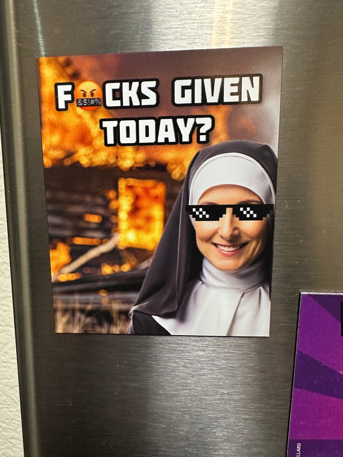 Nun Left To Give Magnet| Adult Humor