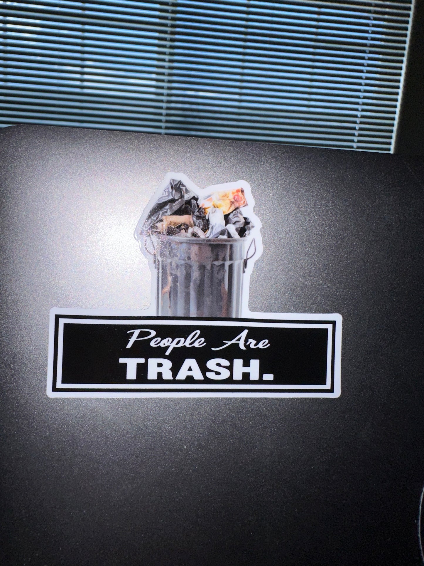 People Are Trash Die-Cut Funny Vinyl Sticker | Dumpster Fire | Trash