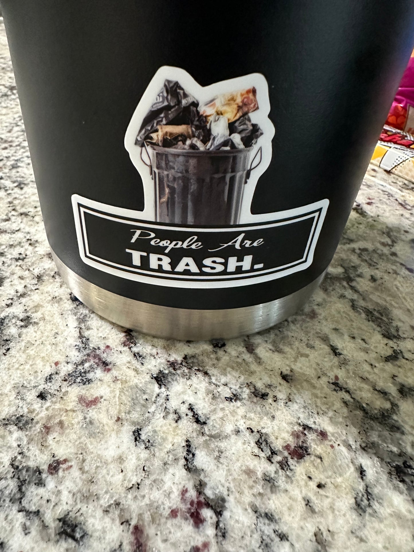 People Are Trash Die-Cut Funny Vinyl Sticker | Dumpster Fire | Trash